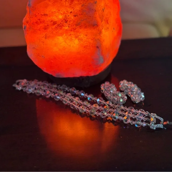 Vintage AB Crystal Bracelet and Earrings - Picture 14 of 15